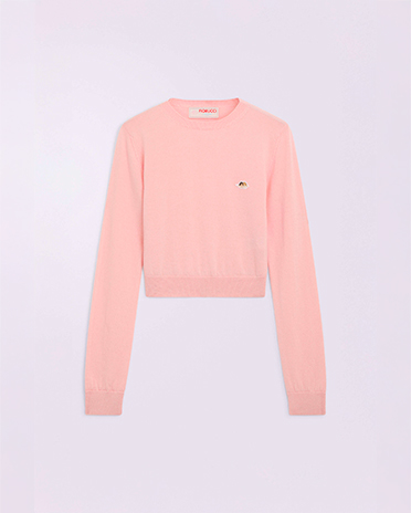 Angels Patch Knit Jumper Pink