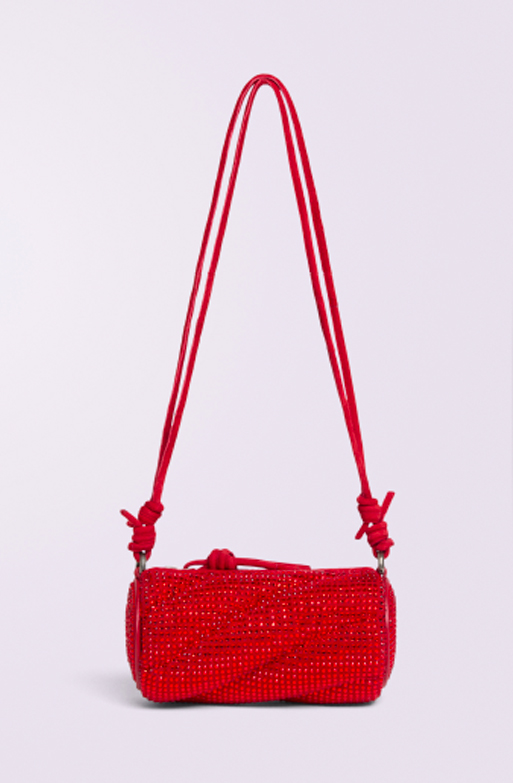 Mella Suede Micro Bag Red