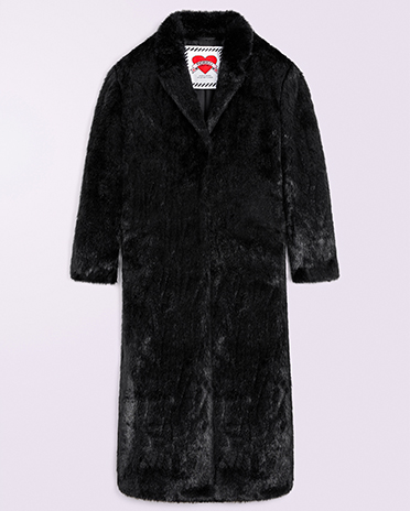 Faux Fur Coat Black