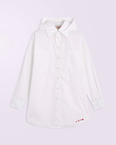 Hooded Shirt White