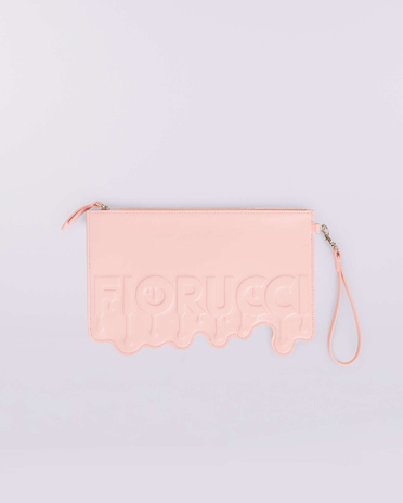 Melted Leather Pouch Pink