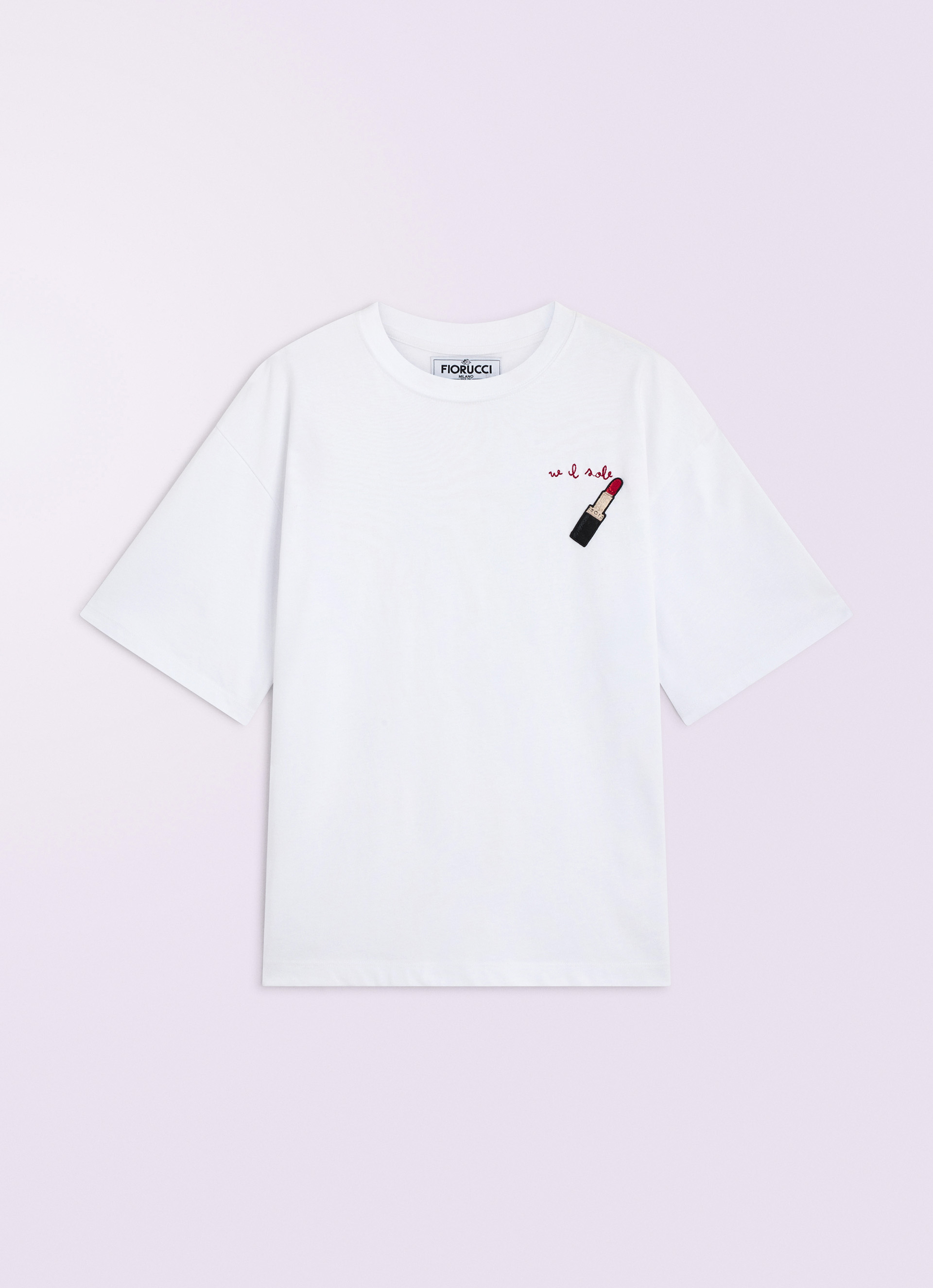 Lipstick Patch T-Shirt White