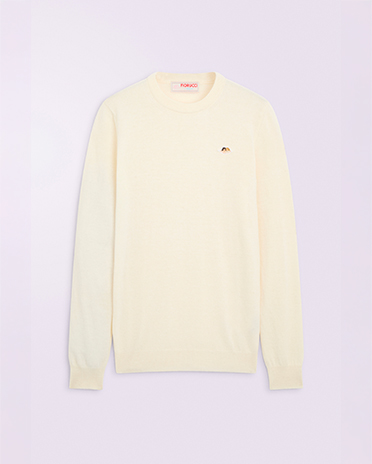 Unisex Angels Patch Knit Jumper Cream