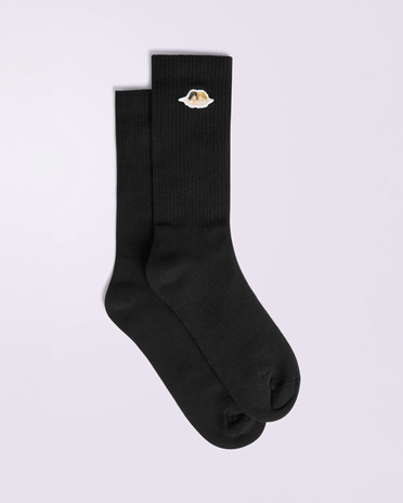 Angels Patch Socks Black