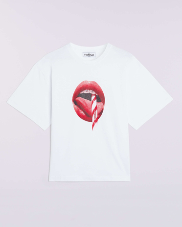 Mouth Graphic T-Shirt White