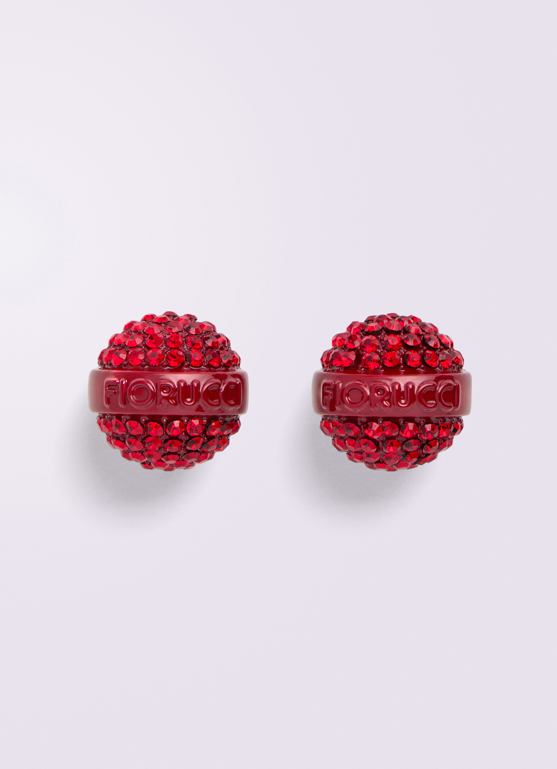 Crystal Mini Lollipop Earrings Red