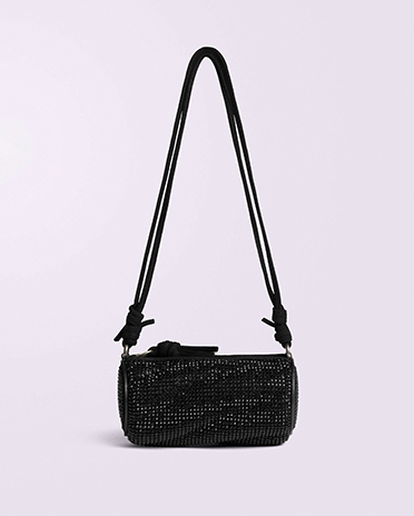 Mella Rhinestone Micro Bag Black