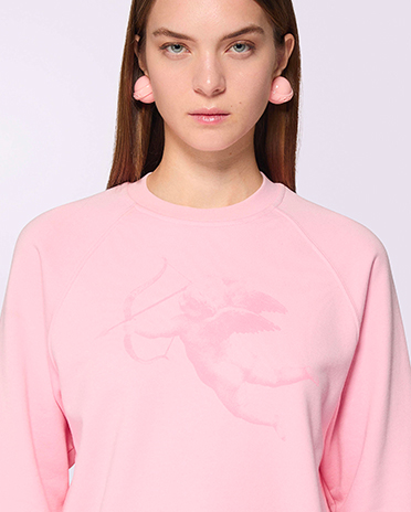 Cupid Graphic Sweatshirt Pink