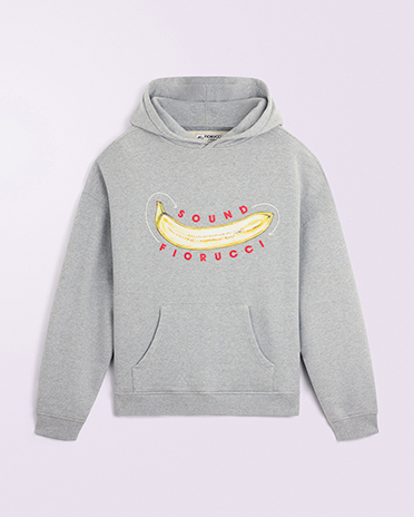 Unisex Banana Sound Hoodie Grey