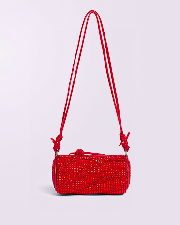 Mella Rhinestone Micro Bag Red